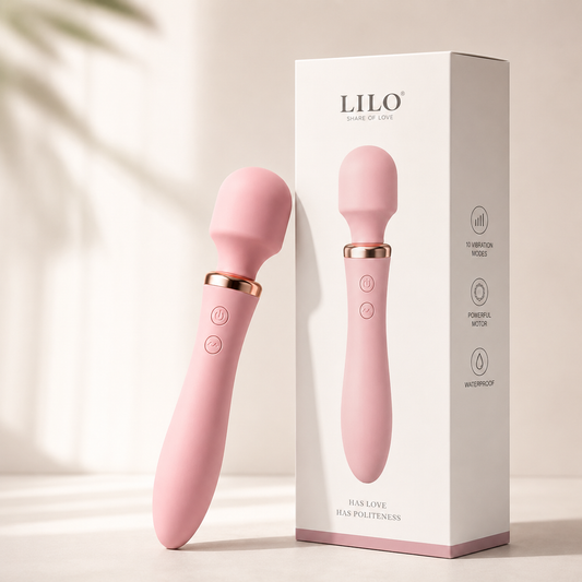 LILO 來樂 愛神棒｜香港獨家｜前後雙震尾部加熱女性 AV 震動棒（櫻花粉） - Luvlab