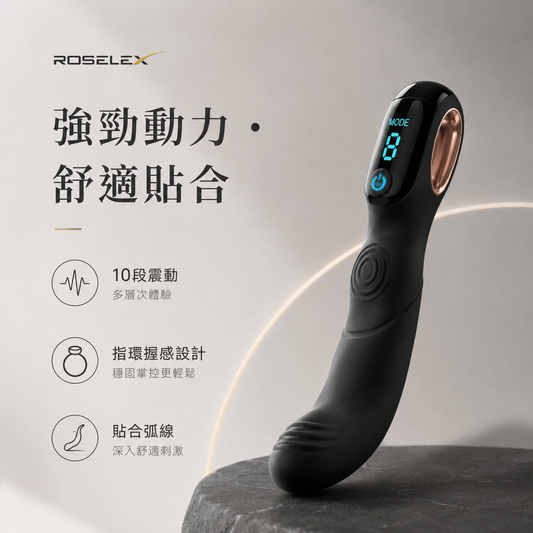 Roselex 前列腺智能按摩器｜單手掌控人體工學 P 點後庭肛塞自慰器 - Luvlab