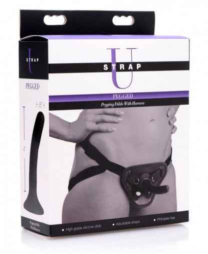 Strap U Pegged Pegging 穿戴式束帶連假陽具｜黑色