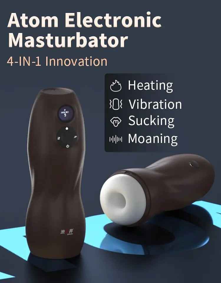 原子脈衝吸吮自慰器 黑色