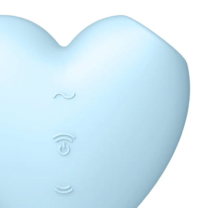 Satisfyer Cutie Heart 吸吮陰蒂震動器｜Air Pulse 空氣脈衝二合一愛心魔餅（天藍） - Luvlab