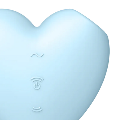 Satisfyer Cutie Heart 吸吮陰蒂震動器｜Air Pulse 空氣脈衝二合一愛心魔餅（天藍） - Luvlab