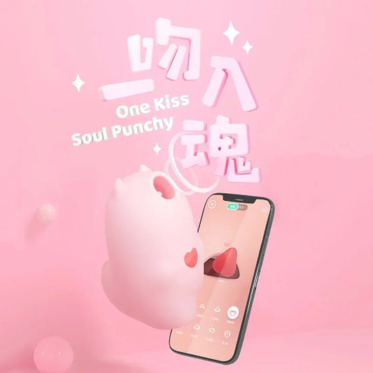 小怪獸 Magic Kiss 魔吻震動器｜手機 APP 遙控吸啜舔舔二合一｜惡魔粉紅色 - Luvlab