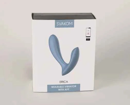 SVAKOM Erica APP 控制穿戴式震動器 (灰藍色)