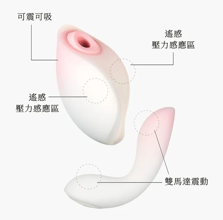 花下月 1+1 情趣組合｜聲波吸吮震動器 & G點按摩棒雙星組（小怪獸全新高端系列） - Luvlab