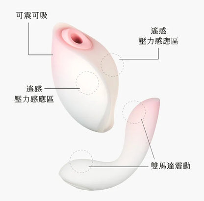 花下月 1+1 情趣組合｜聲波吸吮震動器 & G點按摩棒雙星組（小怪獸全新高端系列） - Luvlab