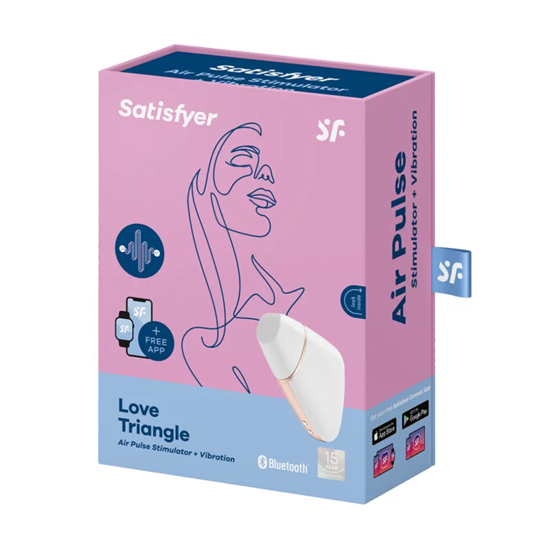 Satisfyer Love Triangle 智慧吸吮震動器｜CES得獎手機APP遙控便攜款（白色） - Luvlab