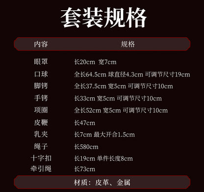 🔥【2026 SM最新進階玩法】頂級SM情趣捆綁乳夾調教套裝｜高品質10件套