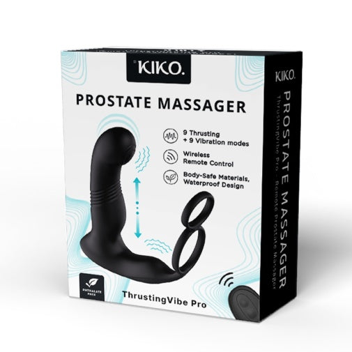 KIKO ThrustingVibe Pro 抽插式前列腺震動按摩器 - 黑色