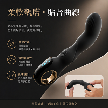 Roselex 前列腺智能按摩器｜單手掌控人體工學 P 點後庭肛塞自慰器 - Luvlab