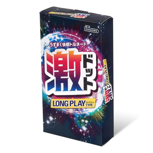 日本JEX激凸點持久型安全套8片裝 包裝盒正面展示 360度螺旋超凸點設計
