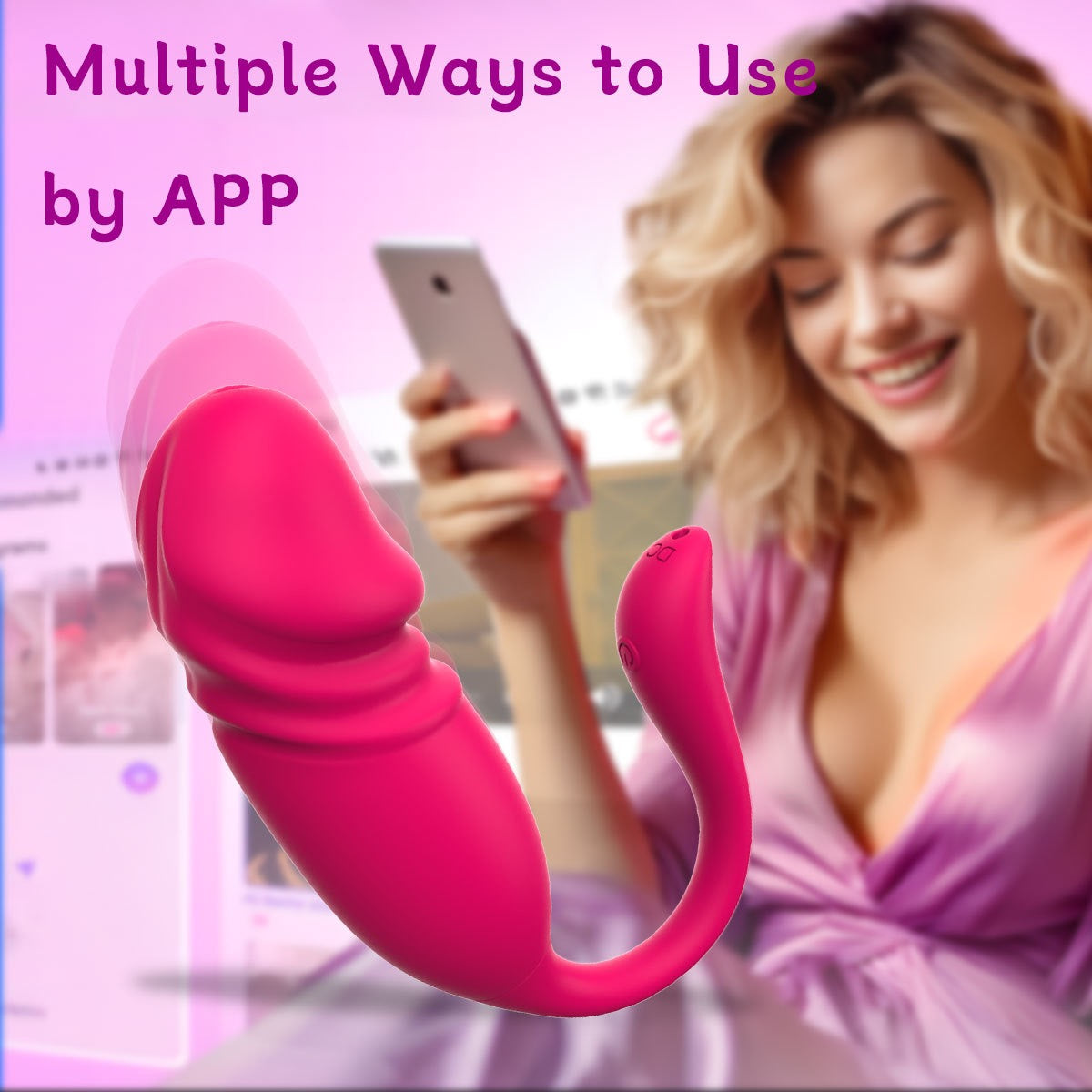 🔥【Luvlab獨家】APP智能伸縮跳蛋｜仿真龜頭穿戴｜伸縮+震動雙重高潮神器｜異地戀必備